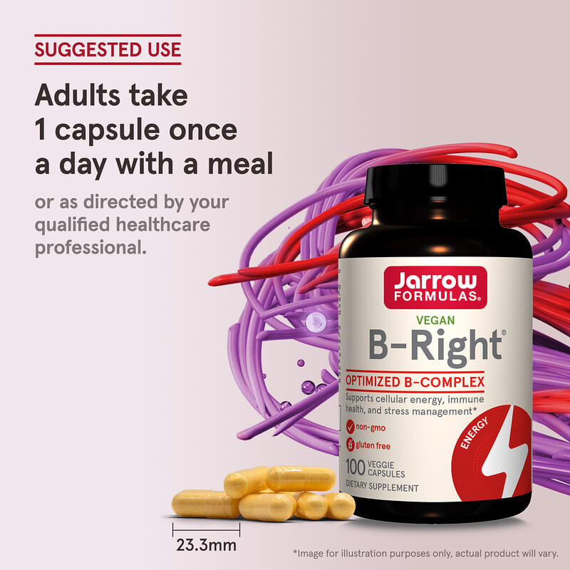 Jarrow Formulas‏, תוסף תזונה B-Right‏, 100 כמוסות צמחיות