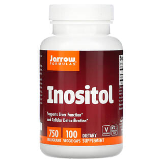 Jarrow Formulas, Inositol, 750 mg, 100 Cápsulas Vegetais