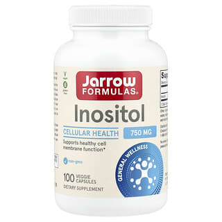 Jarrow Formulas, Inositol vegano, 750 mg, 100 cápsulas vegetales