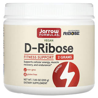 Jarrow Formulas, D-ribosa vegana, 2 g de ribosa, 200 g (7,05 oz)