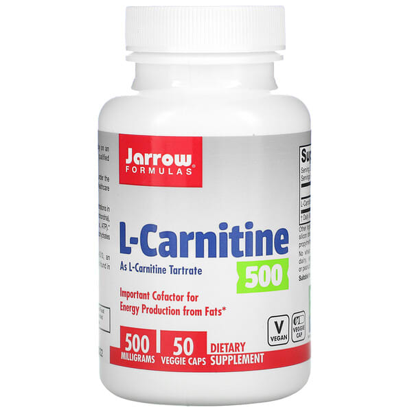 Jarrow Formulas, L-カルニチン500、500mg、ベジカプセル50粒