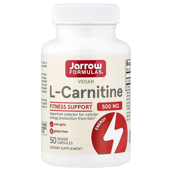 Jarrow Formulas, L-카르니틴, 500mg, 베지 캡슐 50정