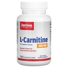 Jarrow Formulas, L-Carnitina 500, 500 mg, 100 cápsulas vegetales