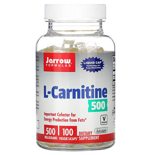 Jarrow Formulas, L-carnitina 500, 500 mg, 100 licaps vegetales