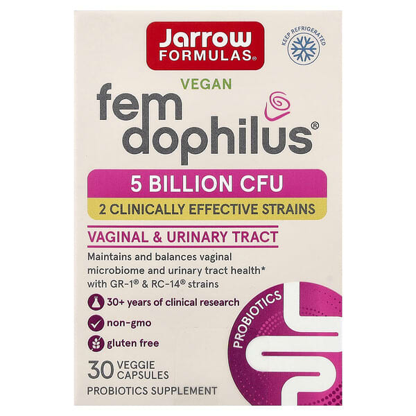 Jarrow Formulas, 비건 Fem Dophilus®, 10억CFU, 베지 캡슐 30정