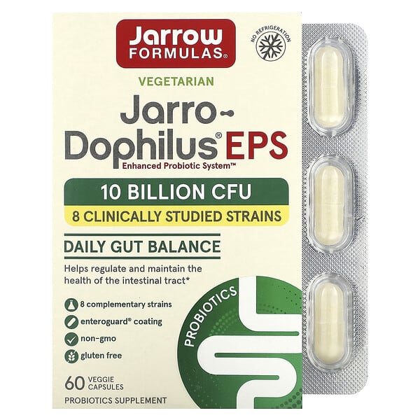 Jarrow Formulas, Jarro-Dophilus EPS, 10 Billion CFU, 60 Veggie Capsules