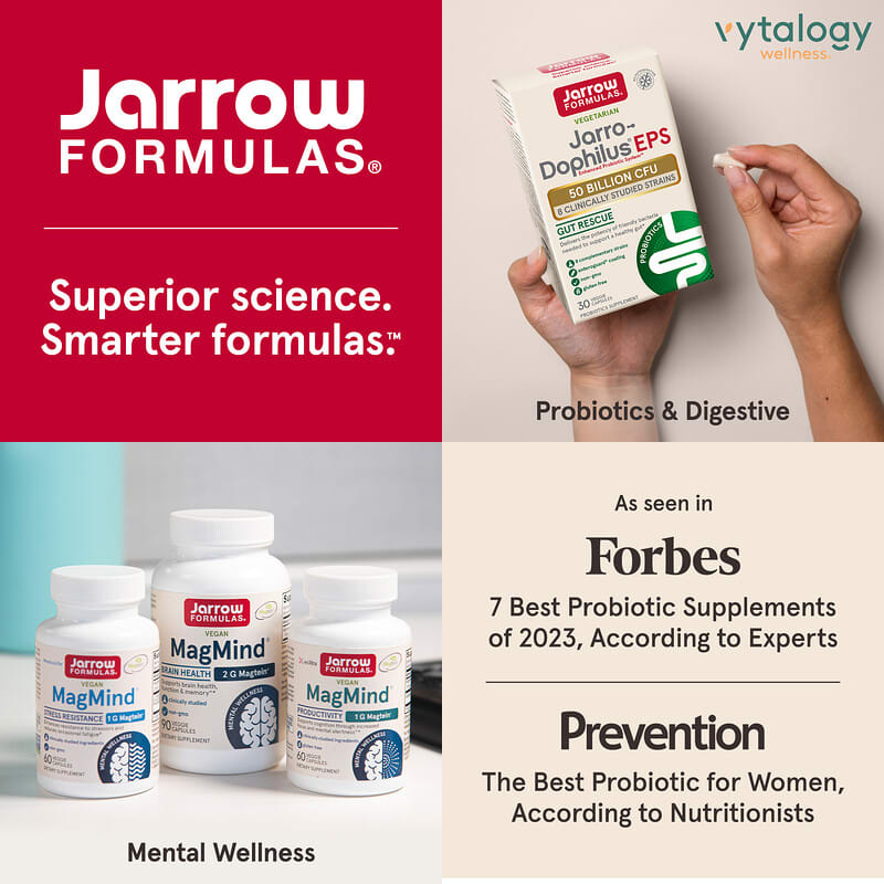Jarrow Formulas, Jarro-Dophilus EPS，消化益生菌，50 億，60 粒 EnteroGuard 素食膠囊