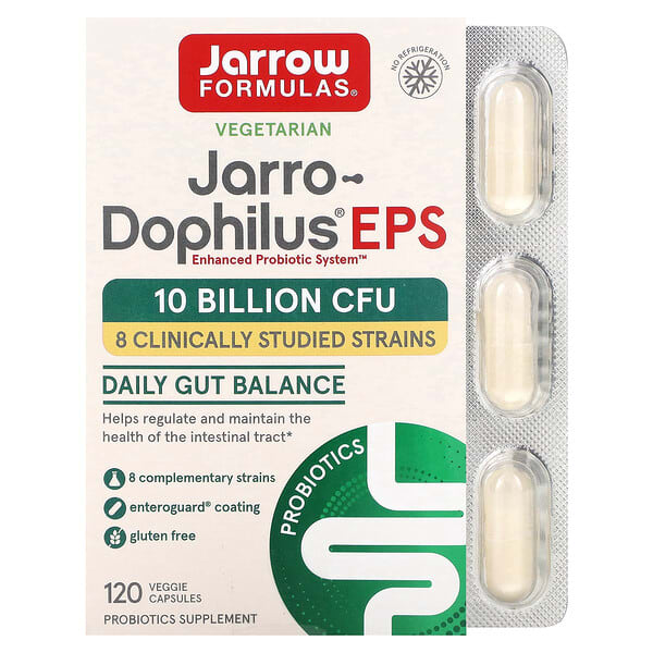 Jarrow Formulas, Jarro-Dophilus EPS, 5000 millones de células viables, 120 cápsulas vegetales