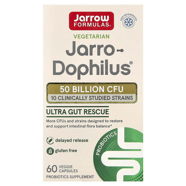 Jarrow Formulas, Jarro-Dophilus®, 500억CFU, 베지 캡슐 60정