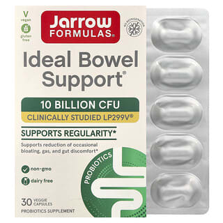 Jarrow Formulas, Ideal Bowel Support®, 10 Billion CFU, 30 Veggie Capsules