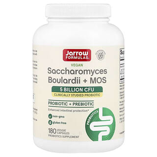 Jarrow Formulas（ジャロウフォーミュラズ）, サッカロミセス・ブラウディ＋MOS、50億、遅延放出ベジカプセル180粒