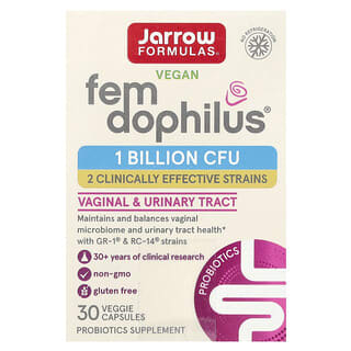 Jarrow Formulas, 全素 Fem Dophilus®，10 億 CFU，30 粒素食膠囊