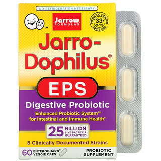 Jarrow Formulas, Jarro-Dophilus EPS，250 億，60 粒 EnteroGuard 素食膠囊
