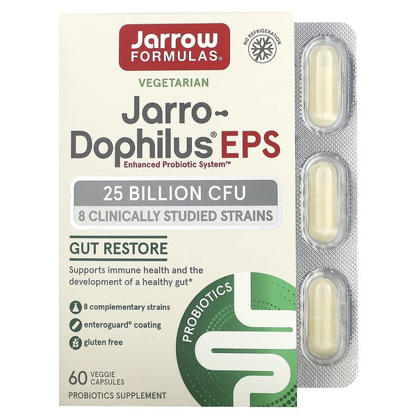 Jarrow Formulas, Jarro-Dophilus EPS，250 億 CFU，60 粒素食膠囊