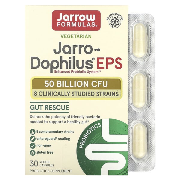 Jarrow Formulas, Jarro-Dophilus EPS，500 億 CFU，30 粒素食膠囊