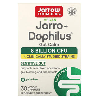 Jarrow Formulas, Jarro-Dophilus, Gut Calm, 8 Billion CFU, 30 Veggie Capsules
