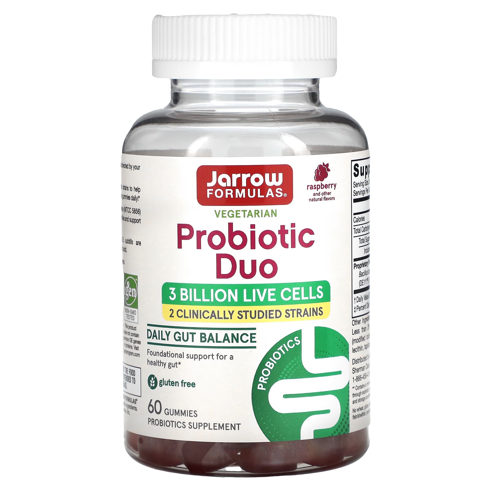 Jarrow Formulas, Probiotic Duo, Raspberry, 60 Gummies