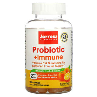 Jarrow Formulas, Probiotic + Immune, Orange, 90 Gummies