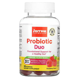 Jarrow Formulas, Duo de probiotiques, Framboise, 3 milliards, 50 gommes