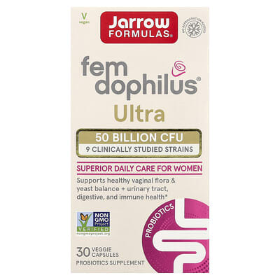 Jarrow Formulas, Fem-Dophilus® Ultra, 30 Vegetarian Capsules