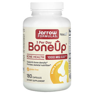 Jarrow Formulas, BoneUp, Suplemento para la salud ósea, 1000 mg, 180 cápsulas