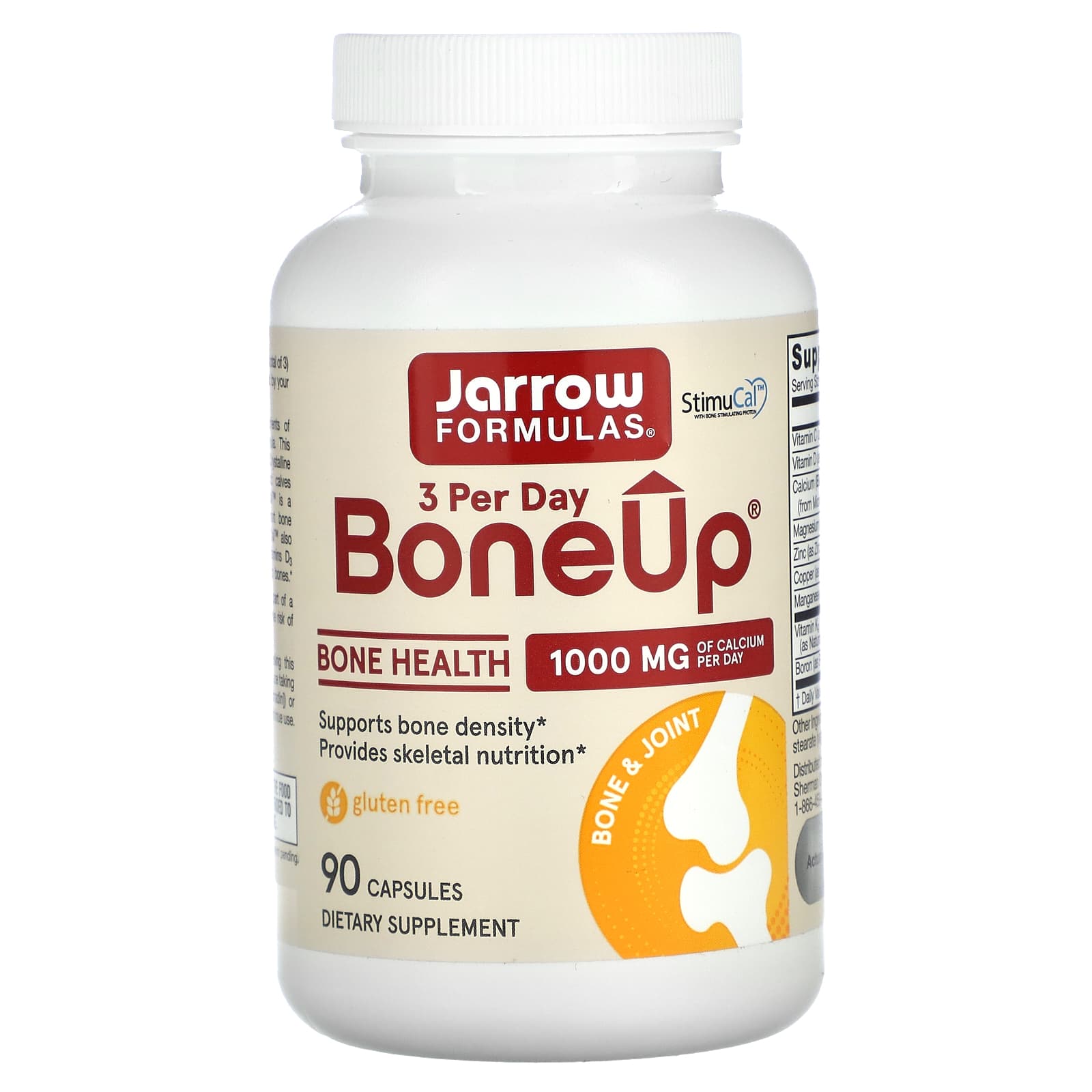 Jarrow Formulas, BoneUp 3 PerDay, 1,000 mg, 90 Capsules