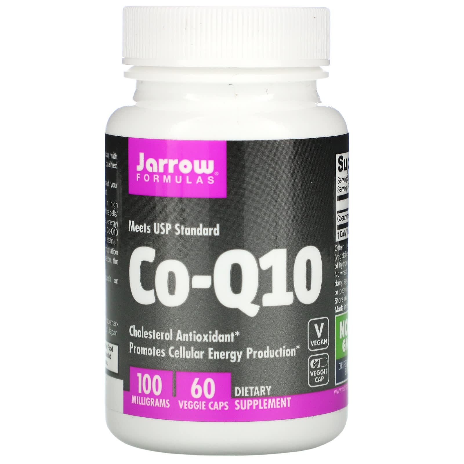 Jarrow Formulas, コエンザイムQ10、100mg、ベジカプセル60粒