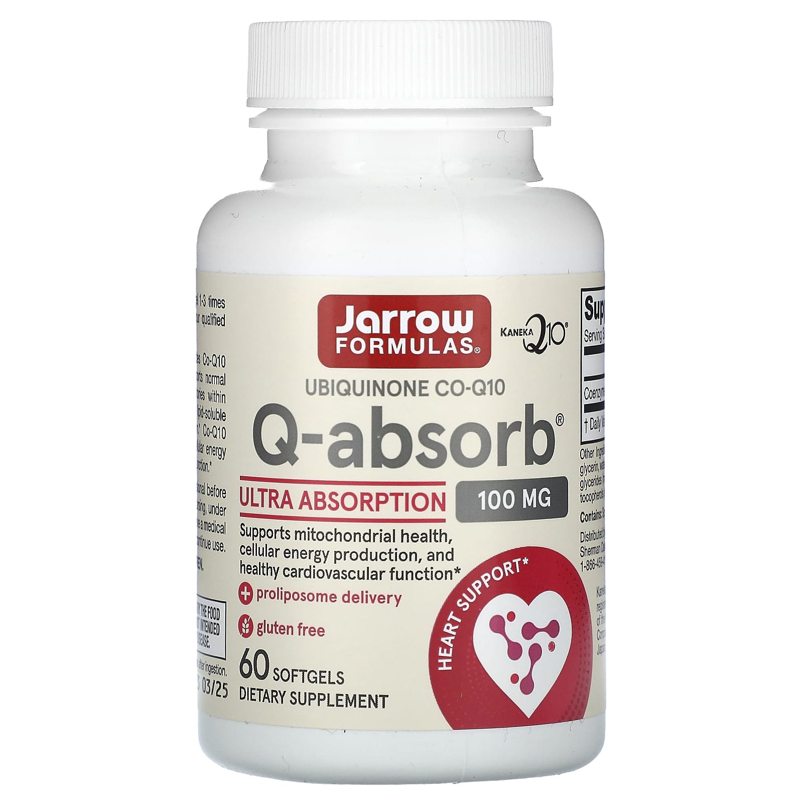 Jarrow Formulas, Qabsorb CoQ10, 100 mg, 60 Softgels
