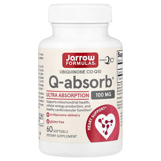Jarrow Formulas, Q-absorb, Ubiquinon CO-Q10, 100 мг, 60 софтгеллар
