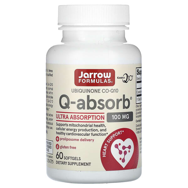 Jarrow Formulas, Qabsorb CoQ10, 100 mg, 60 Softgels