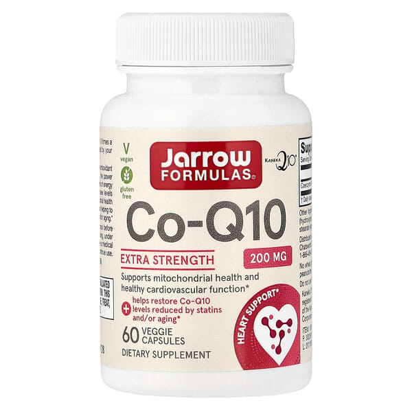Jarrow Formulas, 비건 CoQ10, 200mg, 베지 캡슐 60정