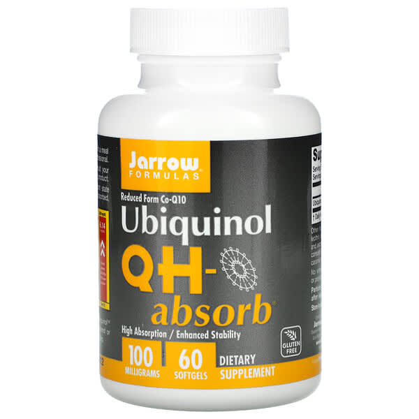 Jarrow Formulas, Ubiquinol, QH-Absorb, 100 mg, 60 cápsulas blandas