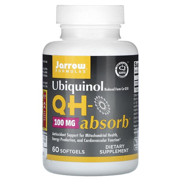 Jarrow Formulas, QH-Absorb, убіхінол, 100 мг, 60 капсул