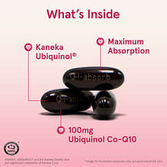 Jarrow Formulas, Ubiquinol（ユビキノール）、QH-Absorb（QH-アブソーブ）、100mg、ソフトジェル120粒
