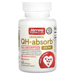 Jarrow Formulas, Ubichinolo, QH-Absorb, massimo assorbimento, 200 mg, 60 capsule molli