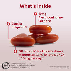Jarrow Formulas, Ubiquinol, QH-Absorb + PQQ, 60 Softgels