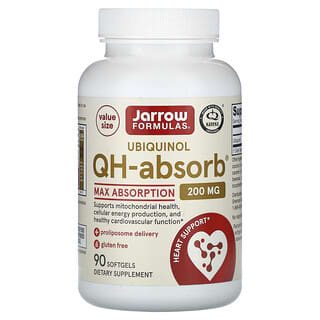 Jarrow Formulas, Ubiquinol, QH-Absorb, Máxima absorción, 200 mg, 90 cápsulas blandas