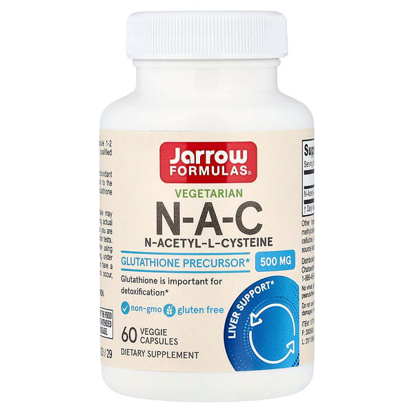 Jarrow Formulas, Vegetarian N-A-C, 500 mg, 60 Veggie Capsules — product photo 1