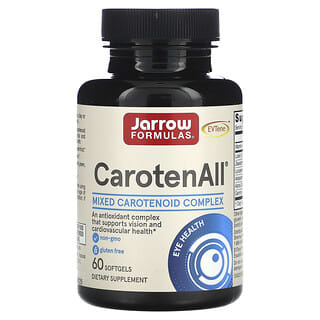 Jarrow Formulas, CarotenAll, complesso di carotenoidi misti, 60 capsule molli