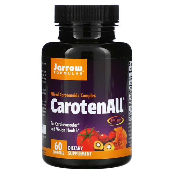 Jarrow Formulas, CarotenALL（カロテンオール）、混合カロテノイドコンプレックス、ソフトジェル60粒