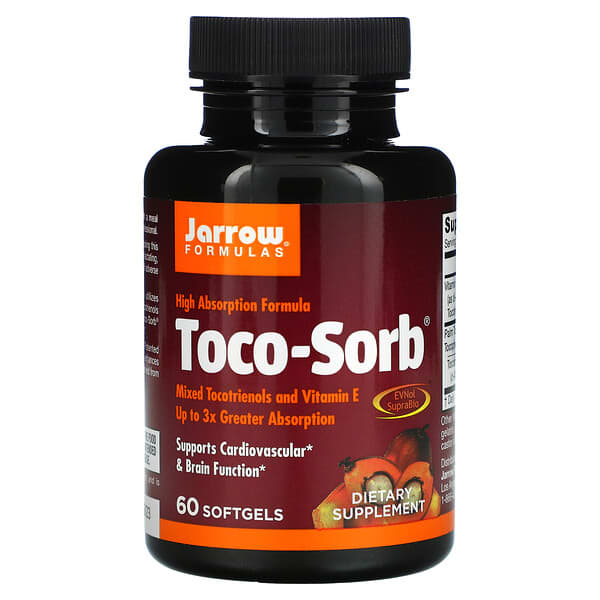 Jarrow Formulas, Toco-Sorb（トコソーブ）、トコトリエノールとビタミンEミックス、ソフトジェル60粒