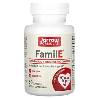 Jarrow Formulas, FamilE, Tocopherol und Tocotrienol, 60 Weichkapseln