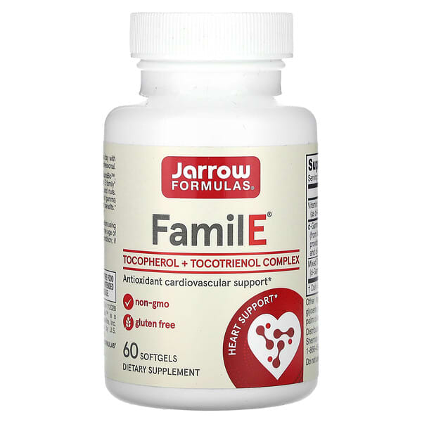 Jarrow Formulas, FamilE, Refuerzo antioxidante y cardiovascular, 60 cápsulas blandas