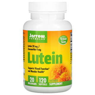 Jarrow Formulas, Luteína, 20 mg, 120 cápsulas blandas