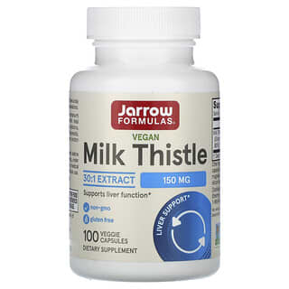 Jarrow Formulas, Vegan Milk Thistle, Mariendistel, vegan, 150 mg, 100 pflanzliche Kapseln