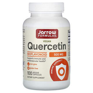 Jarrow Formulas, Quercetina Vegana, 500 mg, 100 Cápsulas Vegetais