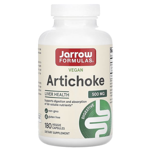 Jarrow Formulas, Artichoke, 500 mg, 180 Veggie Capsules