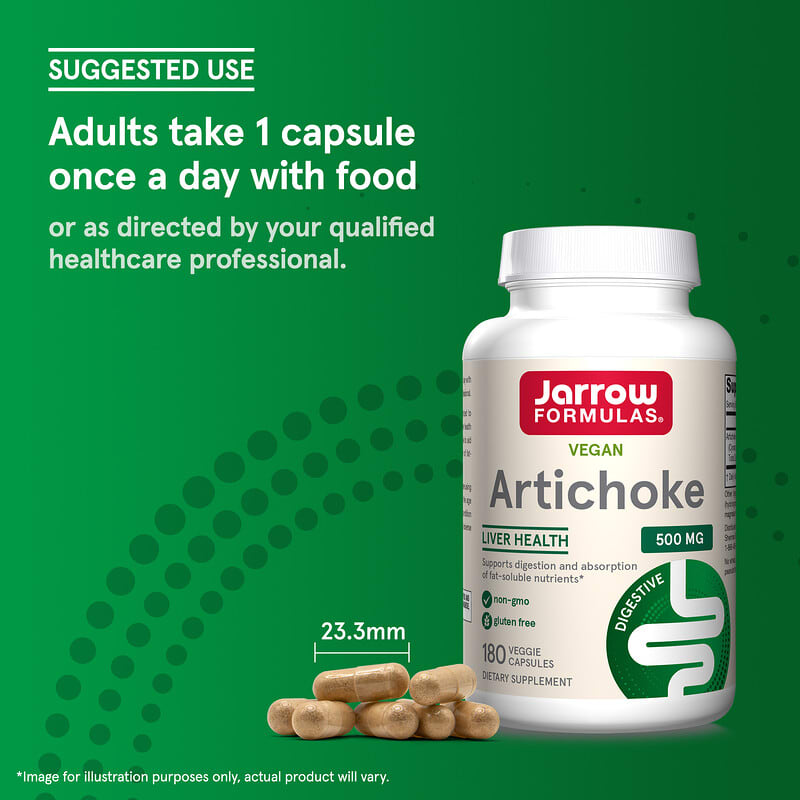 Jarrow Formulas, Артишок, 180 вегетарианских капсул
