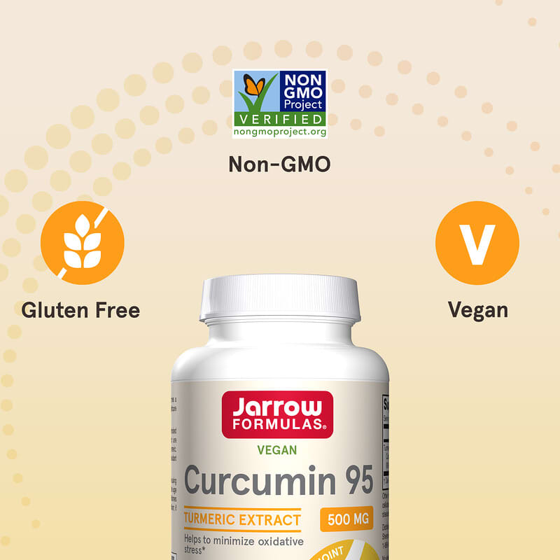 Jarrow Formulas, Curcumina 95, 500 mg, 120 cápsulas vegetales