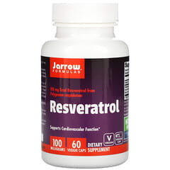 Jarrow Formulas, Resveratrol, 100 mg, 60 cápsulas vegetales